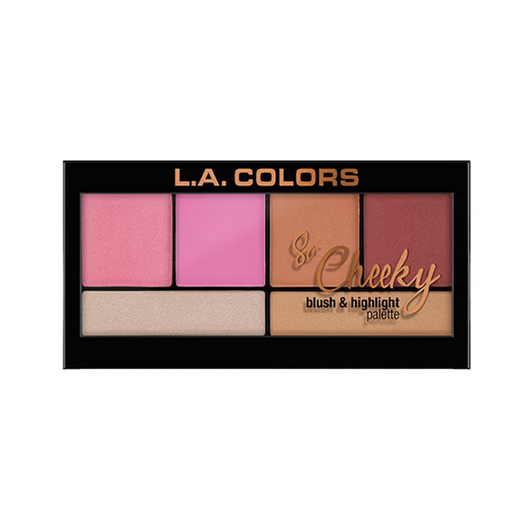 LA COLORS So Cheeky Blush And Highlight Palette Pink And Playful
