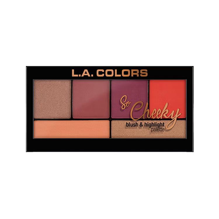LA COLORS So Cheeky Blush And Highlight Palette Hot And Spicy