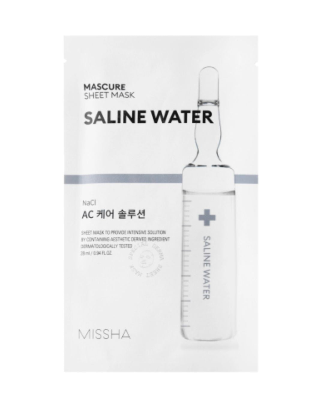 Missha Mascure Ac Care Solution Sheet Mask [Nacl] - Mascarilla Agua salina