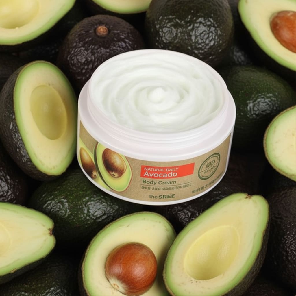 The Saem Natural Daily Avocado Body Cream_ Crema corporal de aguacate