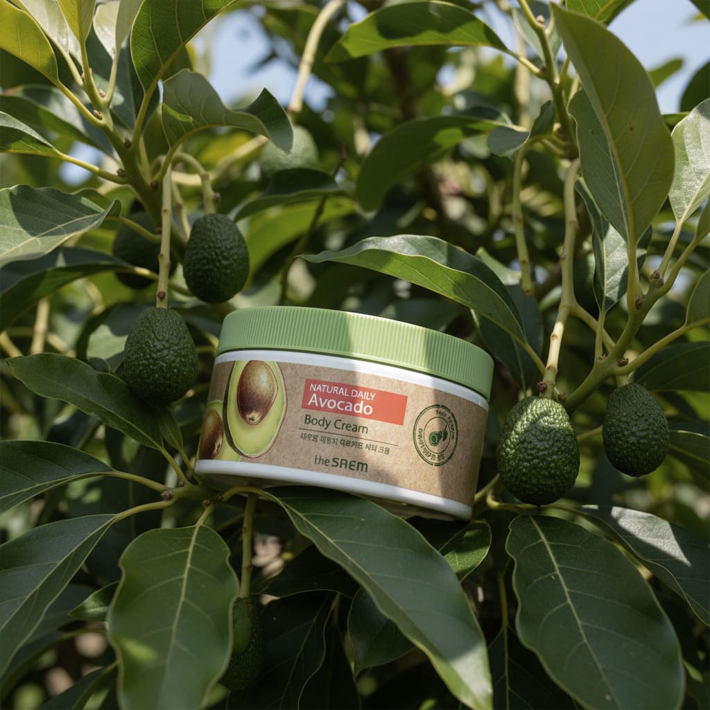 The Saem Natural Daily Avocado Body Cream_ Crema corporal de aguacate